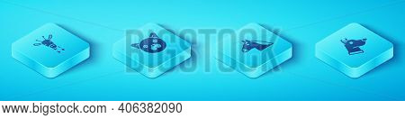 Set Isometric Giraffe Head, Cat, Dog And Horse Icon. Vector
