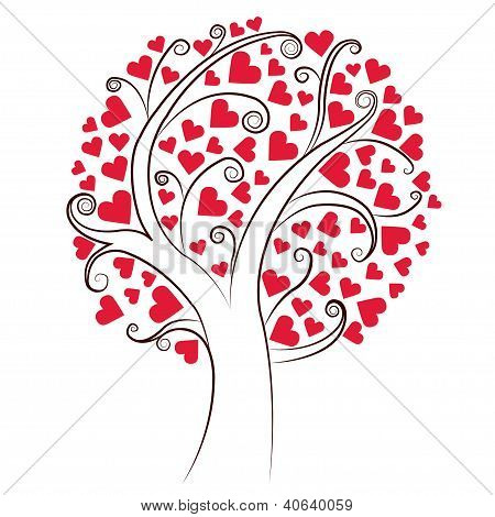 Albero di cuori