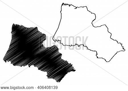 Halifax County, North Carolina State (u.s. County, United States Of America, Usa, U.s., Us) Map Vect