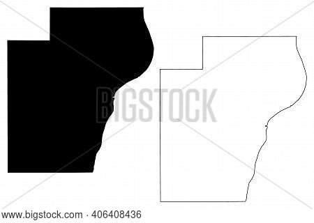 Manitowoc County, State Of Wisconsin (u.s. County, United States Of America, Us) Map Vector Illustra