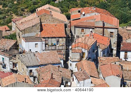 Valsinni panoramisch uitzicht. Basilicata. Italië.
