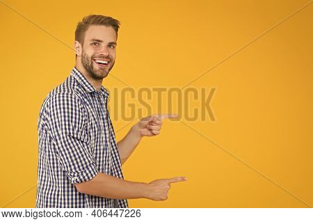 Guy With Bristle Wear Casual Outfit. Handsome Man. Casual Concept. Daily Outfit. Man Model Clothes S