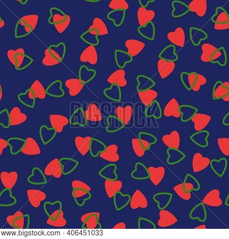 Simple Hearts Seamless Pattern,endless Chaotic Texture Made Of Tiny Heart Silhouettes.valentines,mot