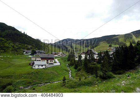 Alpine Landscape In The Mountains Of Austria, Planneralm
