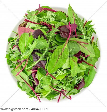 Salad Leaves Bowl Image Photo Free Trial Bigstock