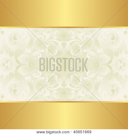 Fondo cremoso y oro