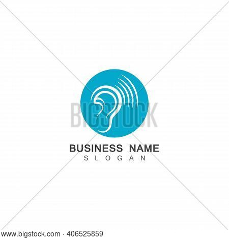 Ear Hearing Logo Template Vector Icon