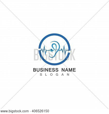 Ear Hearing Logo Template Vector Icon