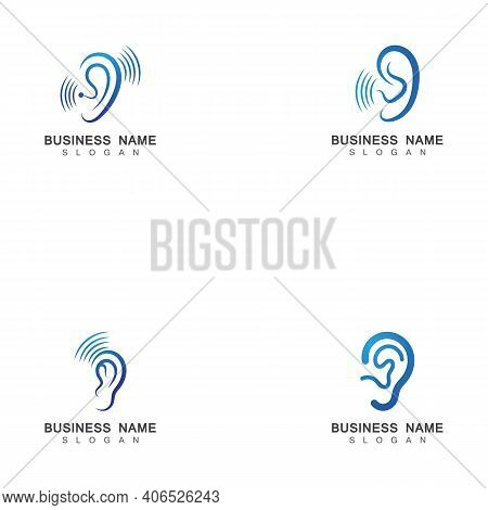 Ear Hearing Logo Template Vector Icon