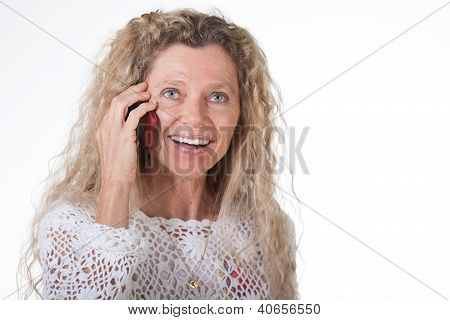 Kobieta na telefon komórkowy