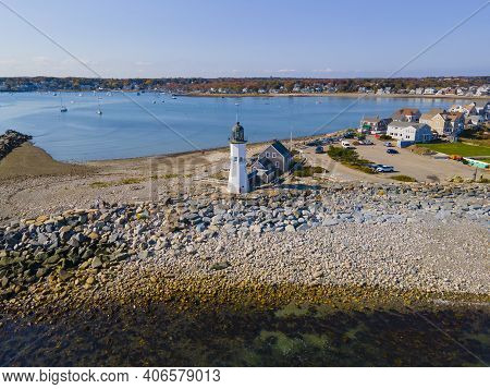 Old Scituate Lighthouse Is A Historic Lighthouse Located On Cedar Point In Town Of Scituate, Massach