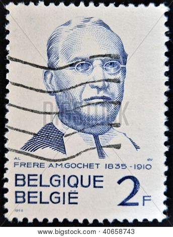 Belgio - CIRCA 1962: Un francobollo stampato in spettacoli Belgio Frere A.M. Gochet circa 1962