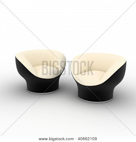 Two Elegant Seat Isolated
