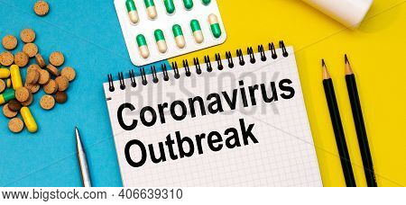 Treatment Word, Coronavirus Outbreak Word With Medical Concepts And Medical Equipment