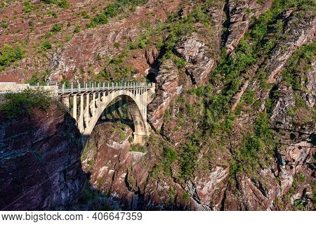 Gorges De Daluis Or Chocolate Canyon As It Is Called By Locals Because Of The Rocks Color Formed By 