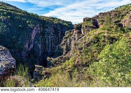 Gorges De Daluis Or Chocolate Canyon As It Is Called By Locals Because Of The Rocks Color Formed By 