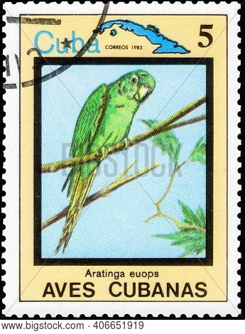 Saint Petersburg, Russia - December 05, 2020: Postage Stamp Issued In The Cuba With The Image Of The