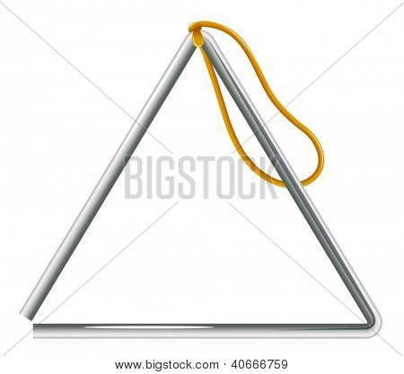 Illustration d'un traingle musical sur fond blanc