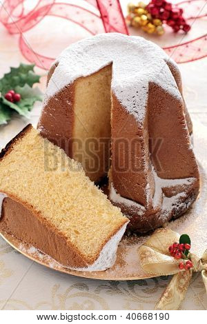 Pandoro fette torta di Natale