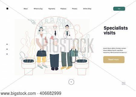 Medical Insurance -specialists Visit -modern Flat Vector Concept Digital Illustration - Medical Spec
