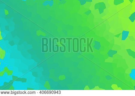 Green And Yellow Low Poly Crystal Background. Polygon Design Pattern. Illustration, Low Polygon Back