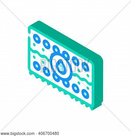 Water Absorption Isometric Icon Vector Illustration Flat