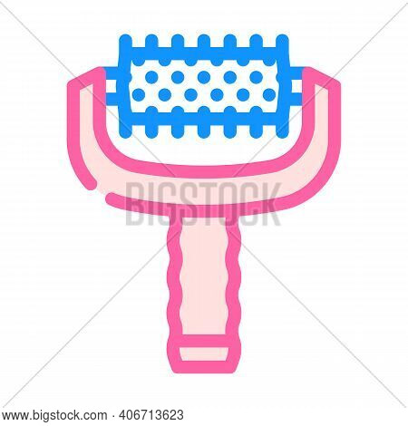 Massager Tool Color Icon Vector Illustration Flat