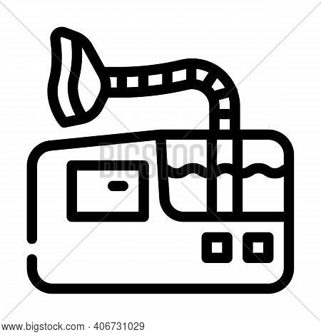 Ultrasonic Inhaler Line Icon Vector Illustration Flat