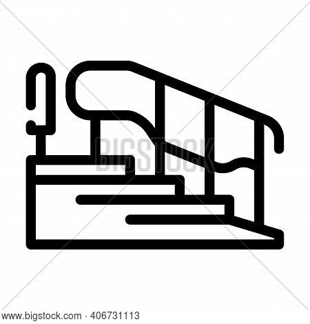 Dynamic Exercise Ladder-bars Line Icon Vector Illustration