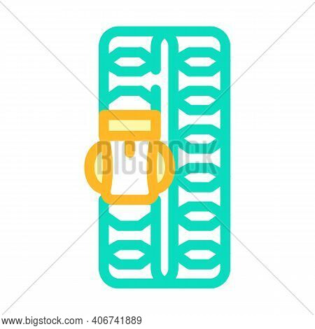 Paracord Bracelet Color Icon Vector Illustration Flat