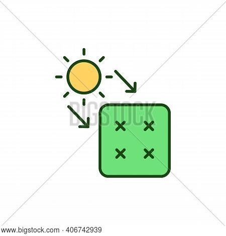 Sun Exposure Rgb Color Icon. Sun Light Damage. Solar Panel. Renewable Energy Source. Alternative Pow