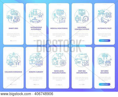 Cps Implementation Onboarding Mobile App Page Screen With Concepts Set. Med Monitoring, Net-zero Bui