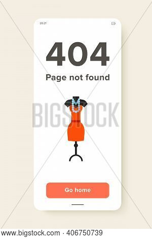 Vector Icon Of Dummy With Dress Model And Beads. Evening Dress, Fashion Designer, Boutique. Fashion 