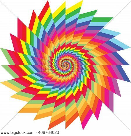 Color Swatches Rotating Fan Umbrell On Transparent Background Designer Cut