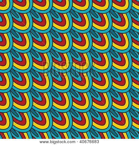 Pizzo divertente pesce scala astratta Seamless Wallpaper sfondo tessile Pattern