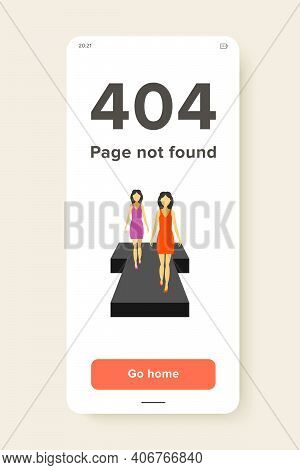 Vector Icon Of Women Defiling On Runway. Female Fashion Show, Fashion Model, Designer Collection. Fa