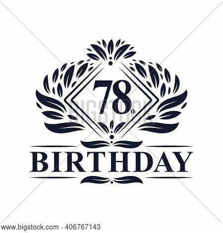 78 Years Birthday Logo, Luxury 78th Birthday Celebration.