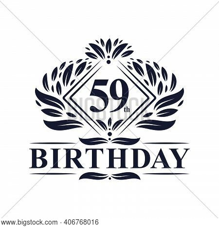 59 Years Birthday Logo, Luxury 59th Birthday Celebration.