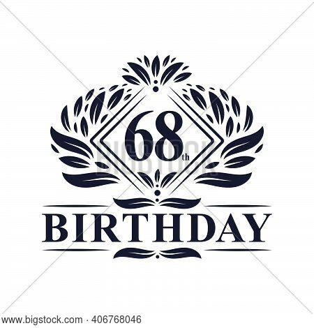 68 Years Birthday Logo, Luxury 68th Birthday Celebration.