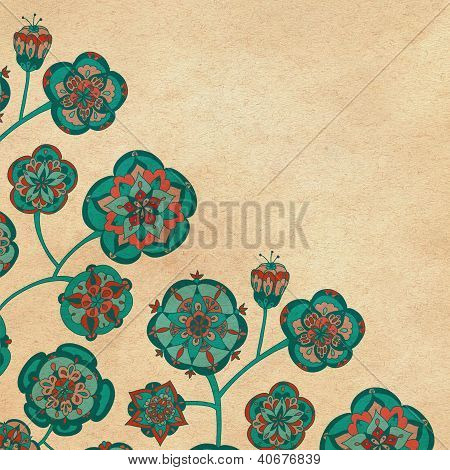 design pattern di sfondo carino floreale carta da parati con testo