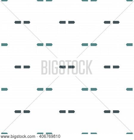 Seamless Surface Pattern With Strokes. Broken Horizontal Lines. Dashes Motif. Repeated Rectangle Blo