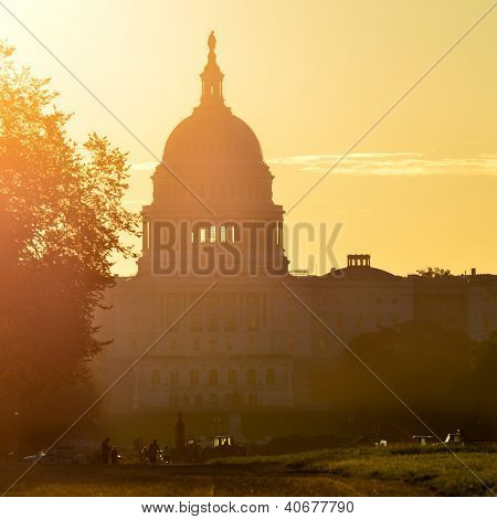 Washington DC - USA Capitol building siluett