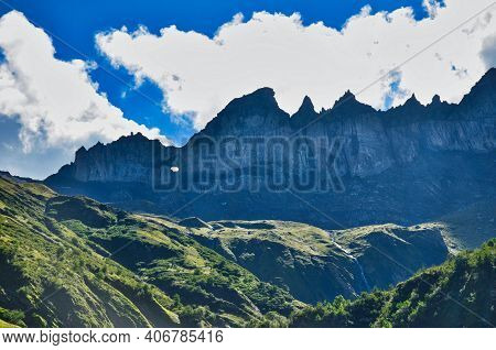 Martinsloch, Unesco World Heritage Sardona, Hike, Climb And Enjoy In The Glarus Mountains Above Elm