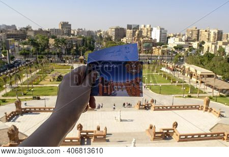 Cairo - Egypt - October 06, 2020: Misr Al Gadida, Al Montaza, Female Holds Entry Tickets To Baron Em