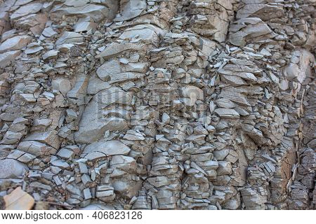 View Of Salt Evaporation Ponds In Strunjan, Slovenia