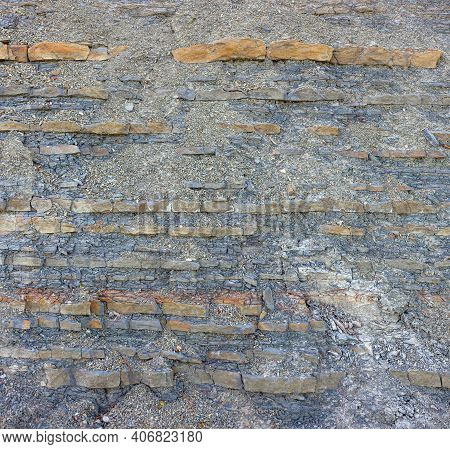 Background Of Flysch In The Slovenian Coastline Of Strunjan