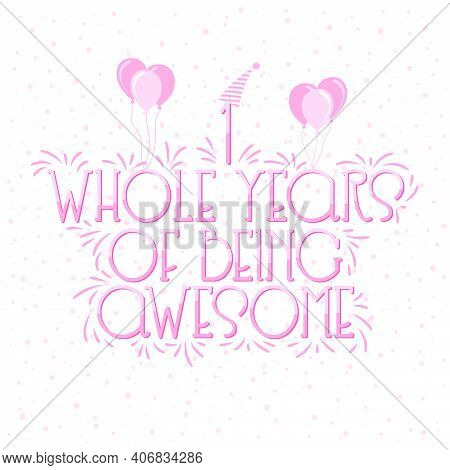12 Years Birthday And 12 Years Wedding Anniversary Typography Design, 12 Whole Years Of Being Awesom
