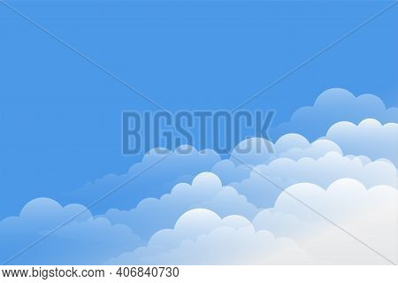 Gorgeous Clouds Background With Blue Sky Design