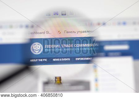 Los Angeles, Usa - 1 February 2021: Us Federal Trade Commission Website Page. Ftc.gov Logo On Displa