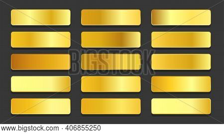 Yellow Gold Gradients Metallic Gradients Set Design